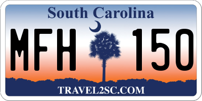 SC license plate MFH150