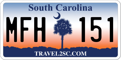 SC license plate MFH151