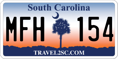 SC license plate MFH154
