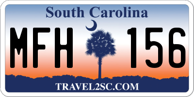 SC license plate MFH156