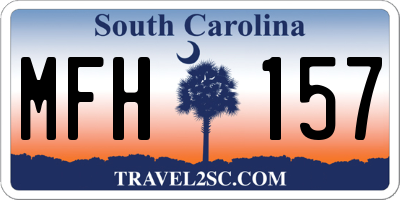 SC license plate MFH157