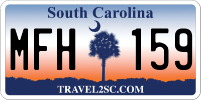 SC license plate MFH159