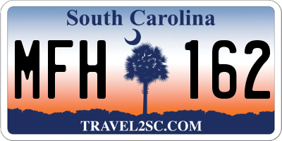 SC license plate MFH162