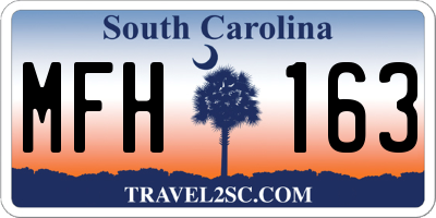 SC license plate MFH163