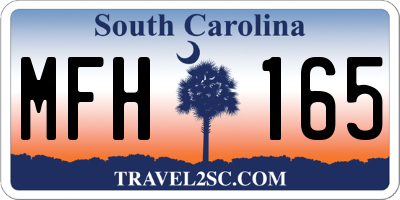 SC license plate MFH165