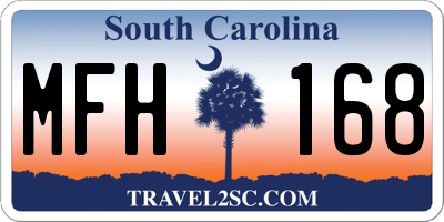 SC license plate MFH168