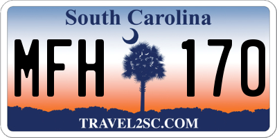 SC license plate MFH170