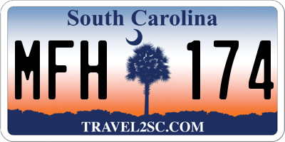 SC license plate MFH174