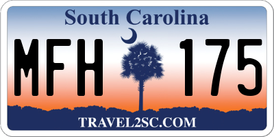 SC license plate MFH175