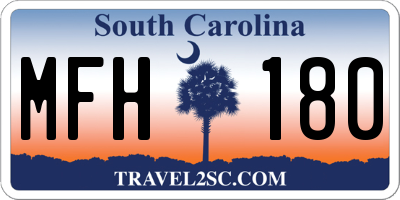 SC license plate MFH180
