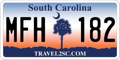 SC license plate MFH182