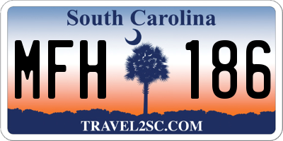 SC license plate MFH186