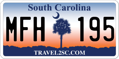 SC license plate MFH195
