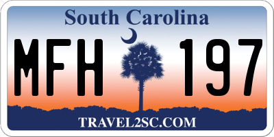 SC license plate MFH197