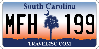 SC license plate MFH199