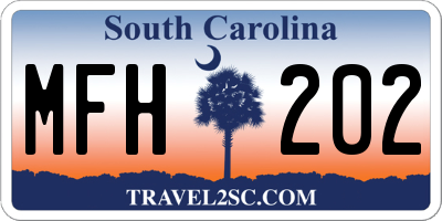 SC license plate MFH202