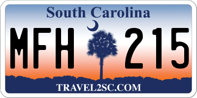 SC license plate MFH215
