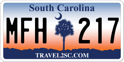 SC license plate MFH217