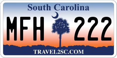 SC license plate MFH222