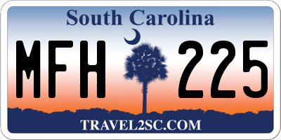 SC license plate MFH225