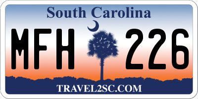 SC license plate MFH226
