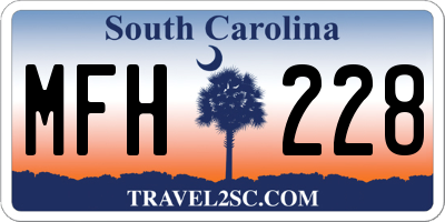 SC license plate MFH228