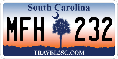 SC license plate MFH232
