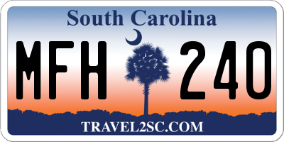 SC license plate MFH240
