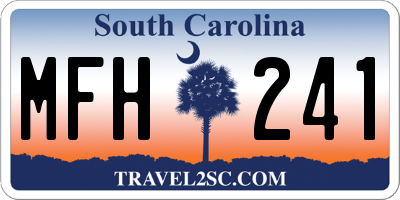 SC license plate MFH241