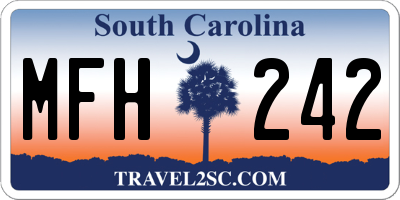 SC license plate MFH242