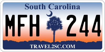SC license plate MFH244