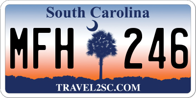SC license plate MFH246