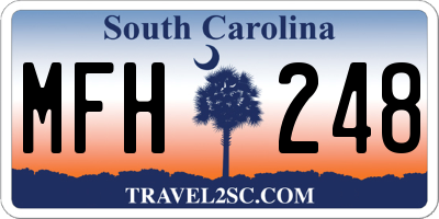 SC license plate MFH248