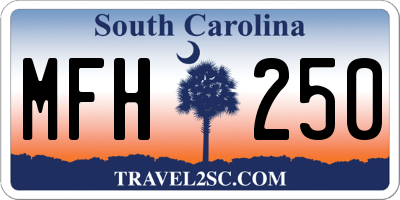 SC license plate MFH250