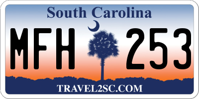 SC license plate MFH253