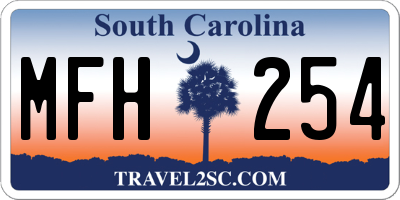 SC license plate MFH254