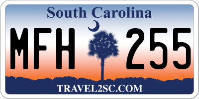 SC license plate MFH255