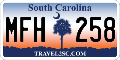 SC license plate MFH258