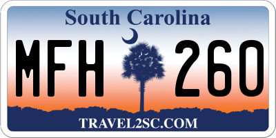 SC license plate MFH260