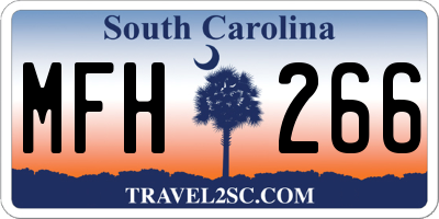SC license plate MFH266