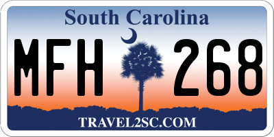 SC license plate MFH268