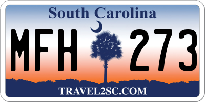 SC license plate MFH273