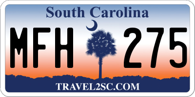 SC license plate MFH275