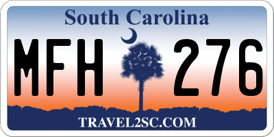 SC license plate MFH276