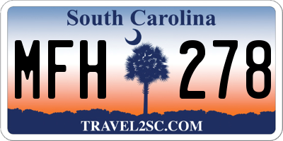 SC license plate MFH278