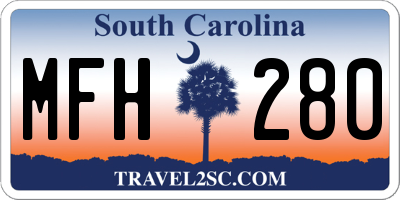 SC license plate MFH280