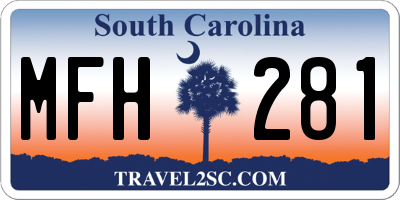 SC license plate MFH281
