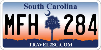 SC license plate MFH284