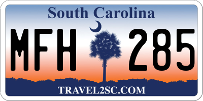 SC license plate MFH285