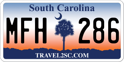 SC license plate MFH286